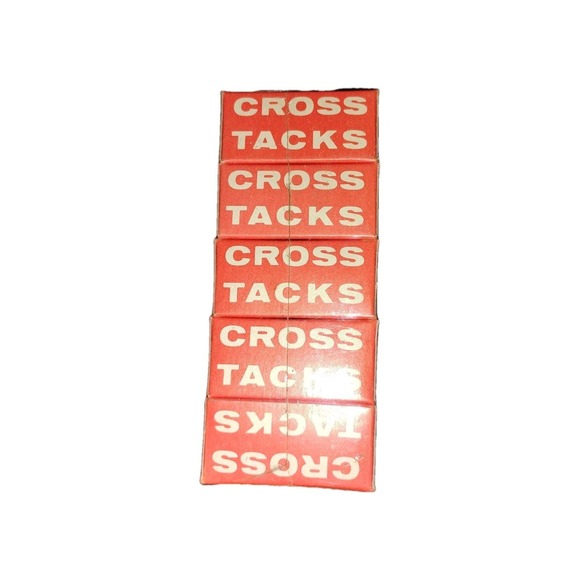 Vintage 1961‎ Cross Upholsterers Tacks blued Cut Tacks #6 Set Of 10 pack 8/16 - Picture 3 of 4